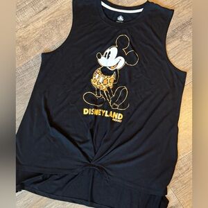 Disney Black and Gold Mickey Mouse Tank Top XL